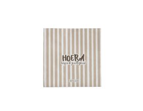 Servetten Hoera, hapjes en gezelligheid’ van 100%LEUK