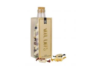 Momenten fles met toffees - Veel liefs