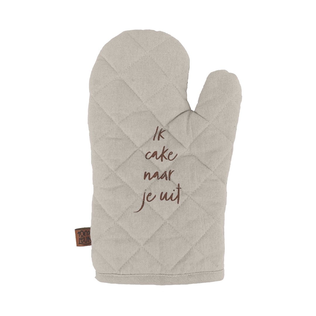 100% Leuk - Cadeau Ovenwant - Ik cake naar je uit